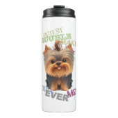 Yorkshire Dog Cuttest Trouble Maker Niedlich Adora Thermosbecher (Vorderseite)