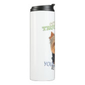 Yorkshire Dog Cuttest Trouble Maker Niedlich Adora Thermosbecher (Nach links gedreht)