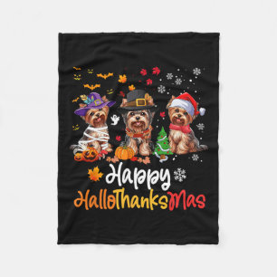 Yorkshire Dog Halloween Weihnachtsgeschenk Fleecedecke