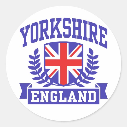 Yorkshire England Runder Aufkleber (Vorderseite)