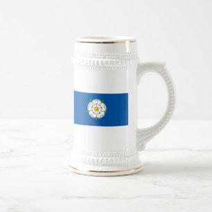 Yorkshire-Flagge Bierglas