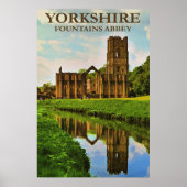 Yorkshire, Fountains Abbey, Poster (Vorne)