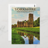 Yorkshire, Fountains Abbey, Postkarte (Vorne/Hinten)