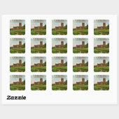 Yorkshire, Fountains Abbey, Quadratischer Aufkleber (Blatt)