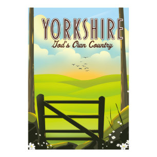 Yorkshire "Goods own Country" Reiseposte Fotodruck