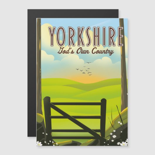 Yorkshire "Goods own Country" Reiseposte Magnetkarte (Vorne/Hinten)