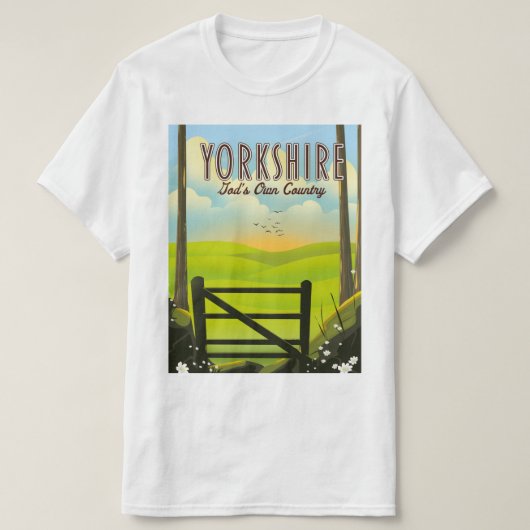 Yorkshire "Goods own Country" Reiseposte T-Shirt (Design vorne)