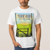 Yorkshire "Goods own Country" Reiseposte T-Shirt (Vorderseite)