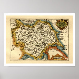 Yorkshire Landkreis England Altes Antiquariat Atla Poster