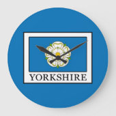 Yorkshire Landkreis England Große Wanduhr (Vorderseite)