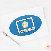 Yorkshire Landkreis England Ovaler Aufkleber (Umschlag)