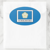 Yorkshire Landkreis England Ovaler Aufkleber (Tasche)
