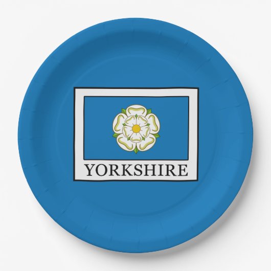 Yorkshire Landkreis England Pappteller (Vorderseite)