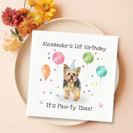 Yorkshire Lasse Hund Birthday Party Serviette