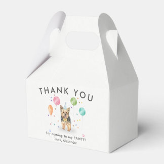 Yorkshire Lasse Pawty Puppy Dog Birthday Danke Geschenkschachtel