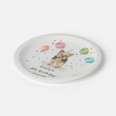 Yorkshire Lasse Puppy Dog Kindergeburtstag Party Pappteller (Schrägansicht)