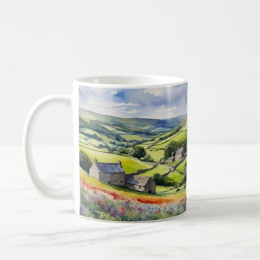 "Yorkshire Meadowsong" Landscape Yorkshire Dales Kaffeetasse (Links)