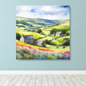 "Yorkshire Meadowsong" Landscape Yorkshire Dales Leinwanddruck (Insitu (Holzboden))