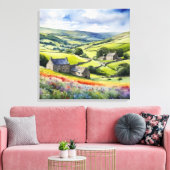 "Yorkshire Meadowsong" Landscape Yorkshire Dales Leinwanddruck (Insitu (Wohnzimmer))