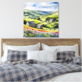 "Yorkshire Meadowsong" Landscape Yorkshire Dales Leinwanddruck (Insitu (Schlafzimmer))