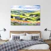 "Yorkshire Meadowsong" Landscape Yorkshire Dales Leinwanddruck (Insitu (Schlafzimmer))
