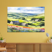 "Yorkshire Meadowsong" Landscape Yorkshire Dales Leinwanddruck (Insitu (Wohnzimmer))