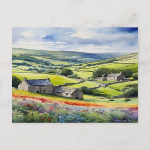 "Yorkshire Meadowsong" Landscape Yorkshire Dales Postkarte