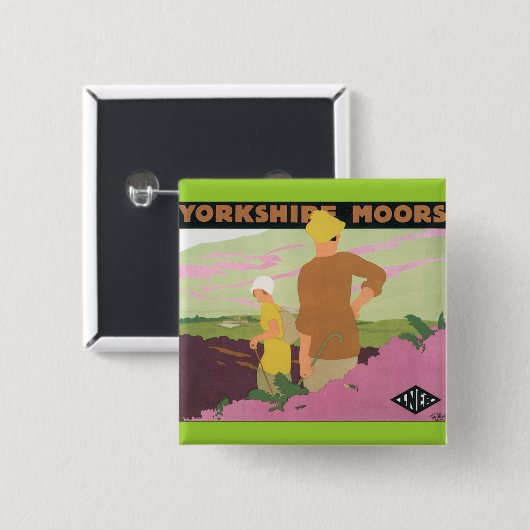Yorkshire Moors Button (Vorne & Hinten)