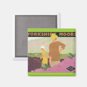 Yorkshire Moors Magnet (Vorderseite/Rückseite)