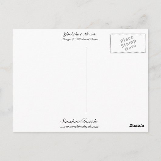 Yorkshire Moors Postkarte (Rückseite)