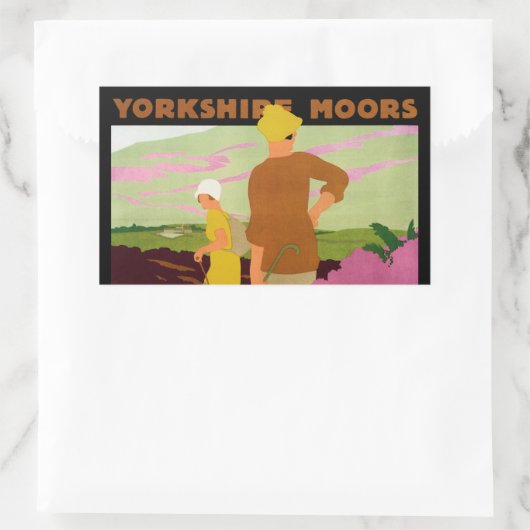 Yorkshire Moors Rechteckiger Aufkleber (Tasche)