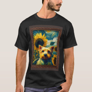 Yorkshire Painting Sunflower Blume Mama Women Flor T-Shirt