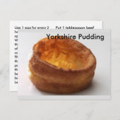 Yorkshire Pudding Postkarte (Vorne/Hinten)