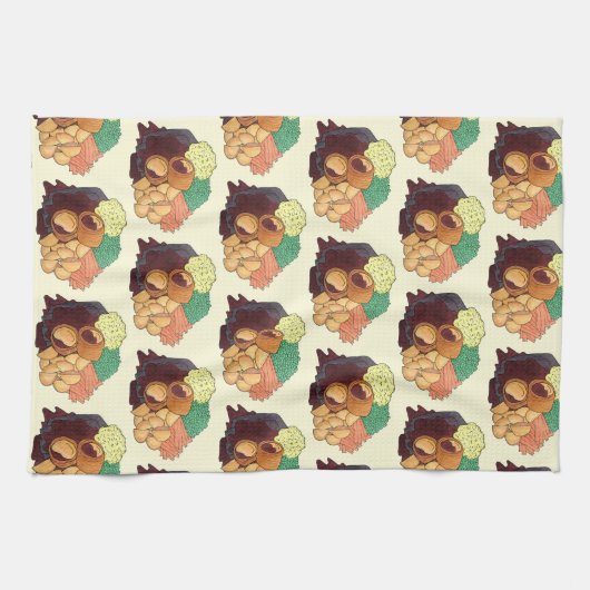 Yorkshire Pudding Sunday Roast UK British Food Geschirrtuch (Horizontal)