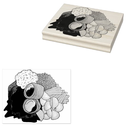 Yorkshire Pudding Sunday Roast UK British Food Gummistempel (Stempel)