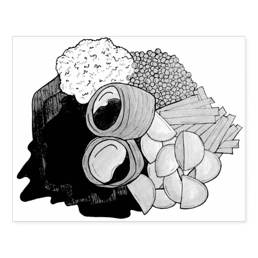 Yorkshire Pudding Sunday Roast UK British Food Gummistempel (Prägung)