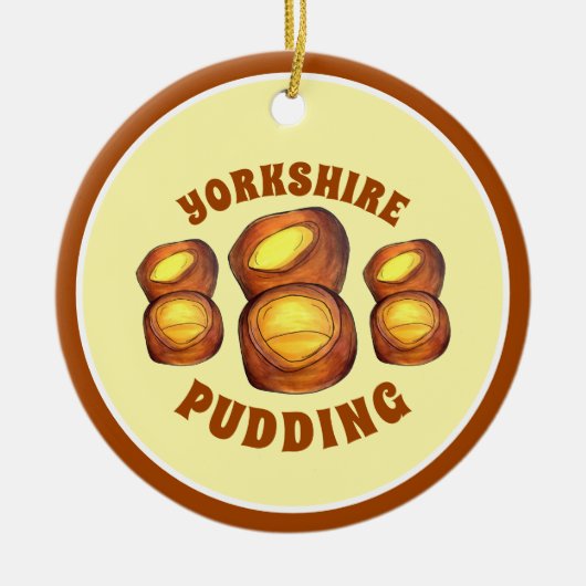Yorkshire Pudding Sunday Roast UK British Food Keramik Ornament (Vorne)