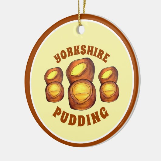 Yorkshire Pudding Sunday Roast UK British Food Keramik Ornament (Links)