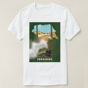 Yorkshire Railway-Karte drucken T-Shirt
