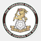 Yorkshire Regiment Runder Aufkleber (Vorderseite)