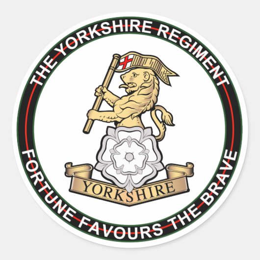 Yorkshire Regiment Runder Aufkleber (Vorderseite)