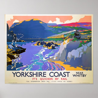 Yorkshire Reiseplakat für die Bahn Poster