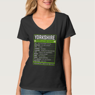 Yorkshire Slang-Ideen-Übersetzungsführer Stolz Yor T-Shirt