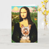Yorkshire Terrier 17 - Mona Lisa Karte (Gelbe Blume)