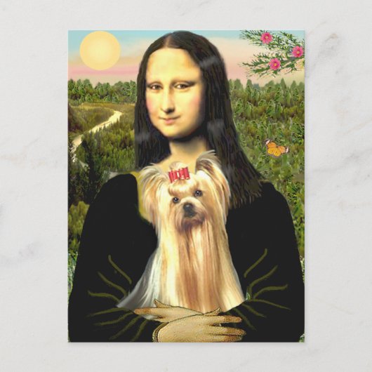 Yorkshire Terrier 1 - Mona Lisa Postkarte (Vorderseite)