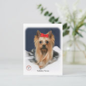 Yorkshire Terrier 9Y110D-019 Postkarte (Stehend Vorderseite)