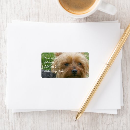 Yorkshire Terrier Adressaufkleber (Insitu)