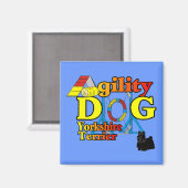Yorkshire_Terrier Agility Geschenke Magnet (Vorderseite/Rückseite)