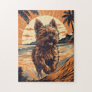 Yorkshire-Terrier am Strand Puzzle
