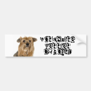 Yorkshire Terrier an Bord Autoaufkleber